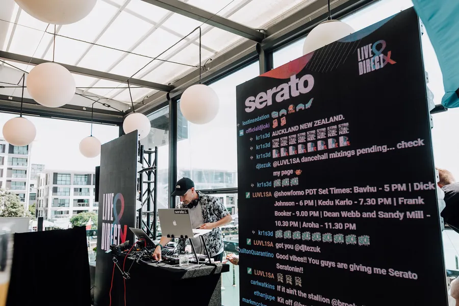 Live graphics on the LED wall at Serato x Saint Alice